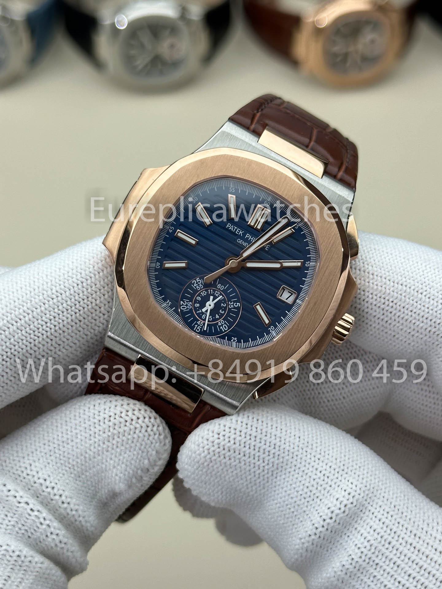 Patek Philippe Nautilus 5980/1AR-001 versione migliore 1:1 3K Fabbrica V3 Upgraded Pelle cinturino