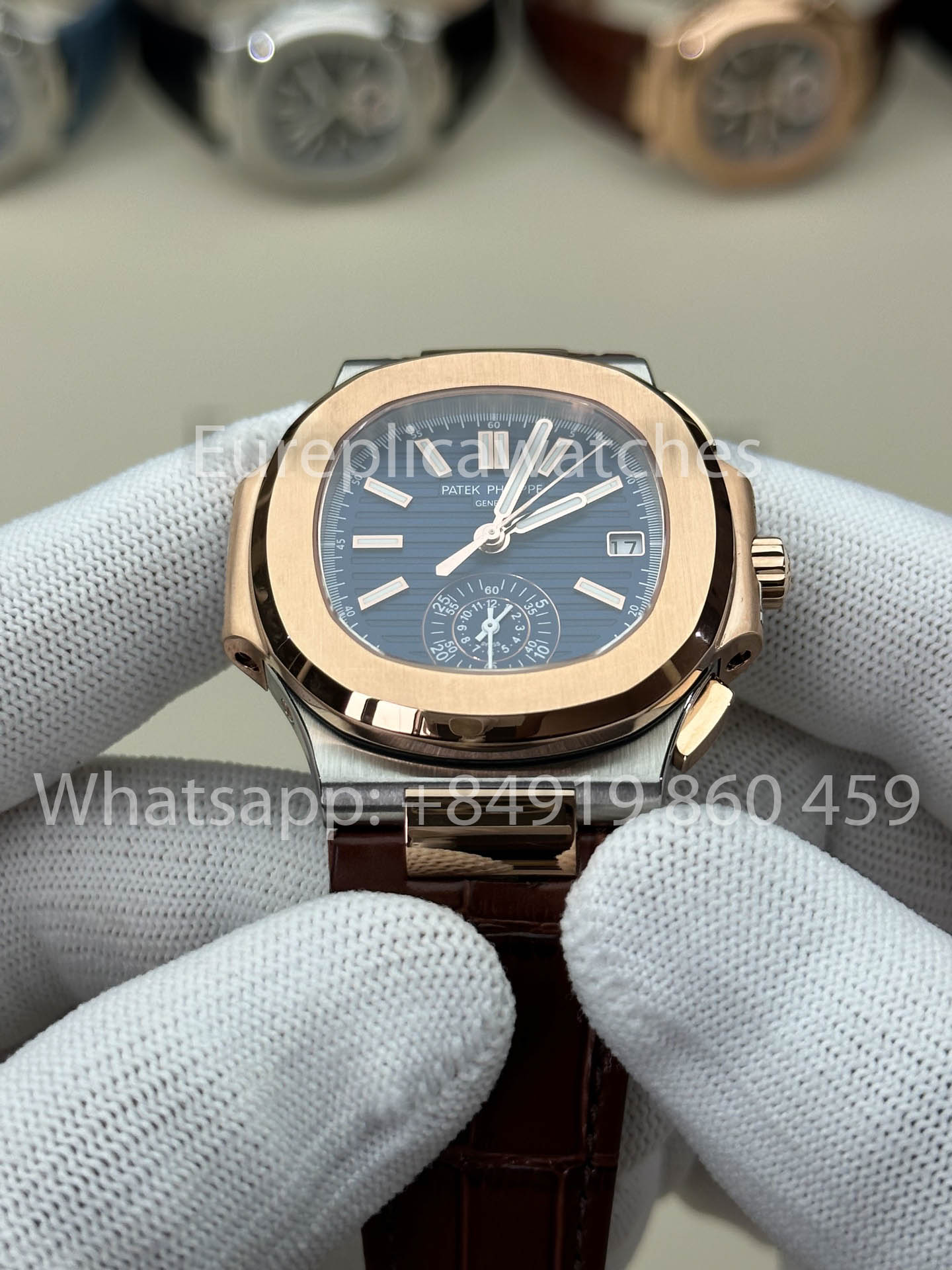 Patek Philippe Nautilus 5980/1AR-001 versione migliore 1:1 3K Fabbrica V3 Upgraded Pelle cinturino