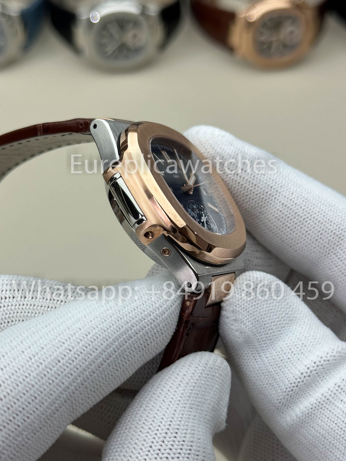Patek Philippe Nautilus 5980/1AR-001 versione migliore 1:1 3K Fabbrica V3 Upgraded Pelle cinturino