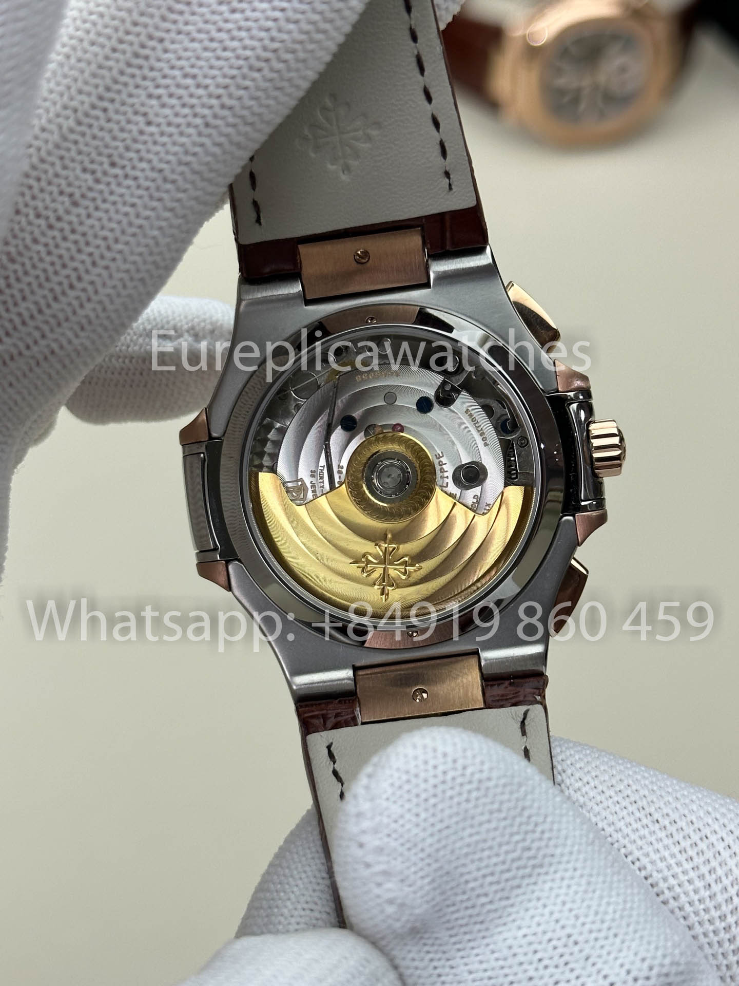 Patek Philippe Nautilus 5980/1AR-001 versione migliore 1:1 3K Fabbrica V3 Upgraded Pelle cinturino