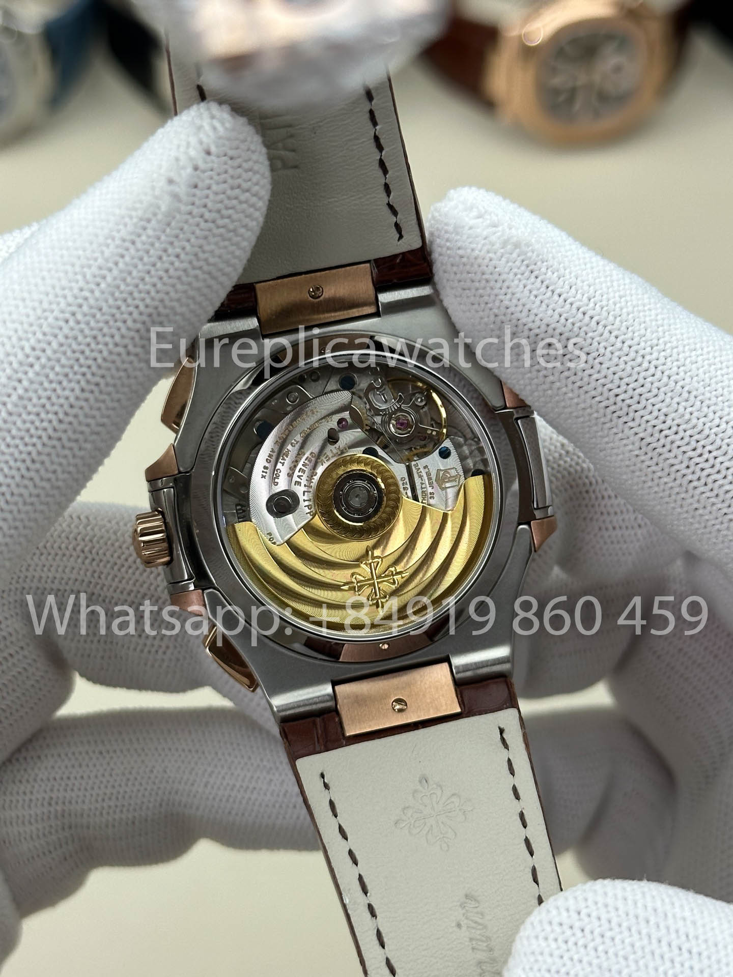 Patek Philippe Nautilus 5980/1AR-001 versione migliore 1:1 3K Fabbrica V3 Upgraded Pelle cinturino
