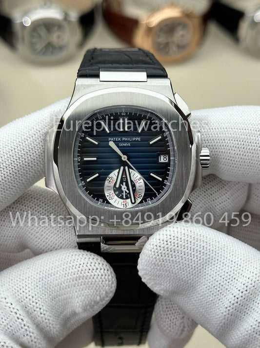 Patek Philippe Nautilus 5980/1A-001 versione migliore 1:1 3K Fabbrica V3 Upgraded Pelle cinturino