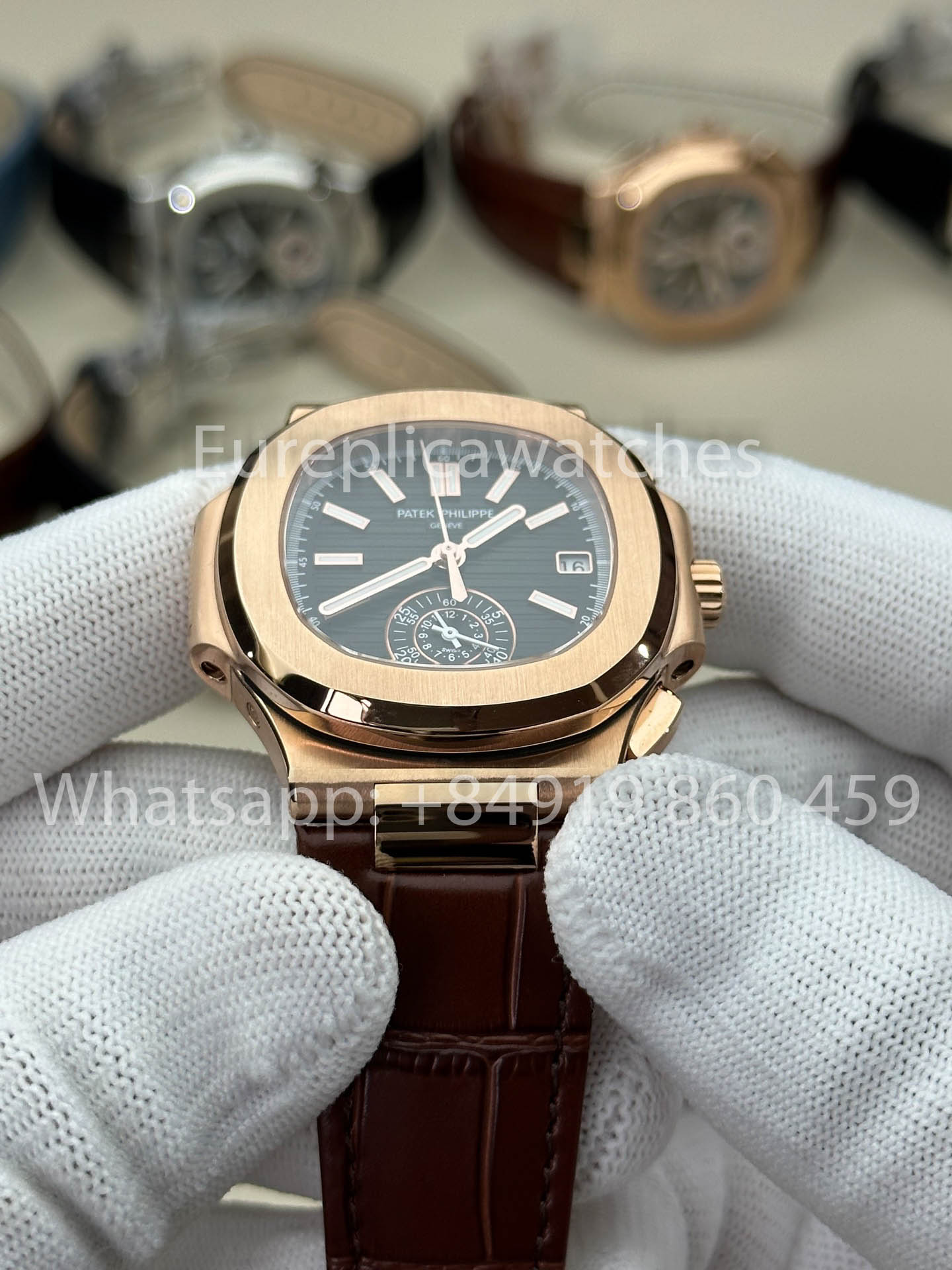 Patek Philippe Nautilus 5980-1A-001 versión mejorada 1:1 3K Fabbrica V3 Upgraded Pelle cinturino