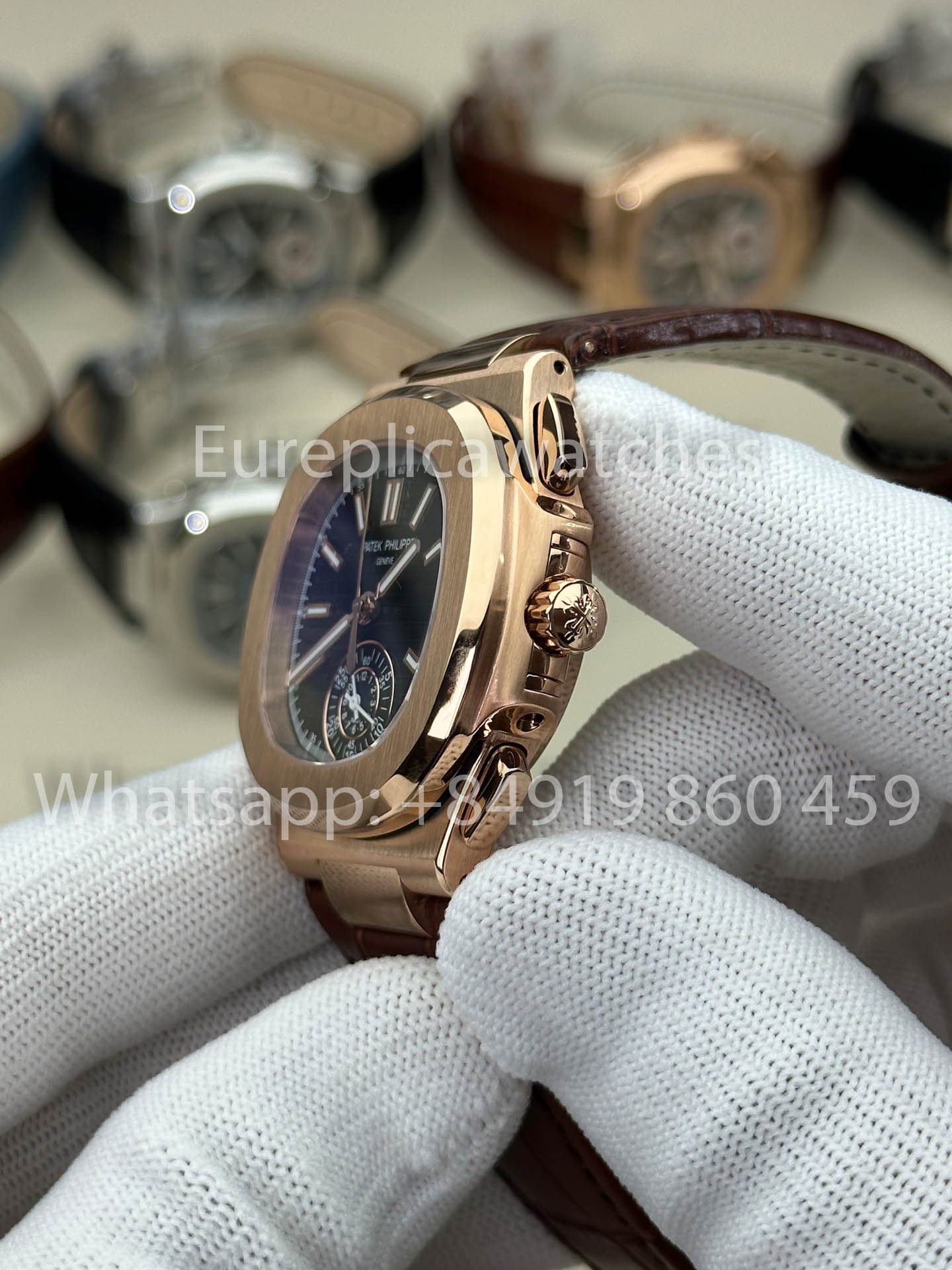 Patek Philippe Nautilus 5980-1A-001 versión mejorada 1:1 3K Fabbrica V3 Upgraded Pelle cinturino