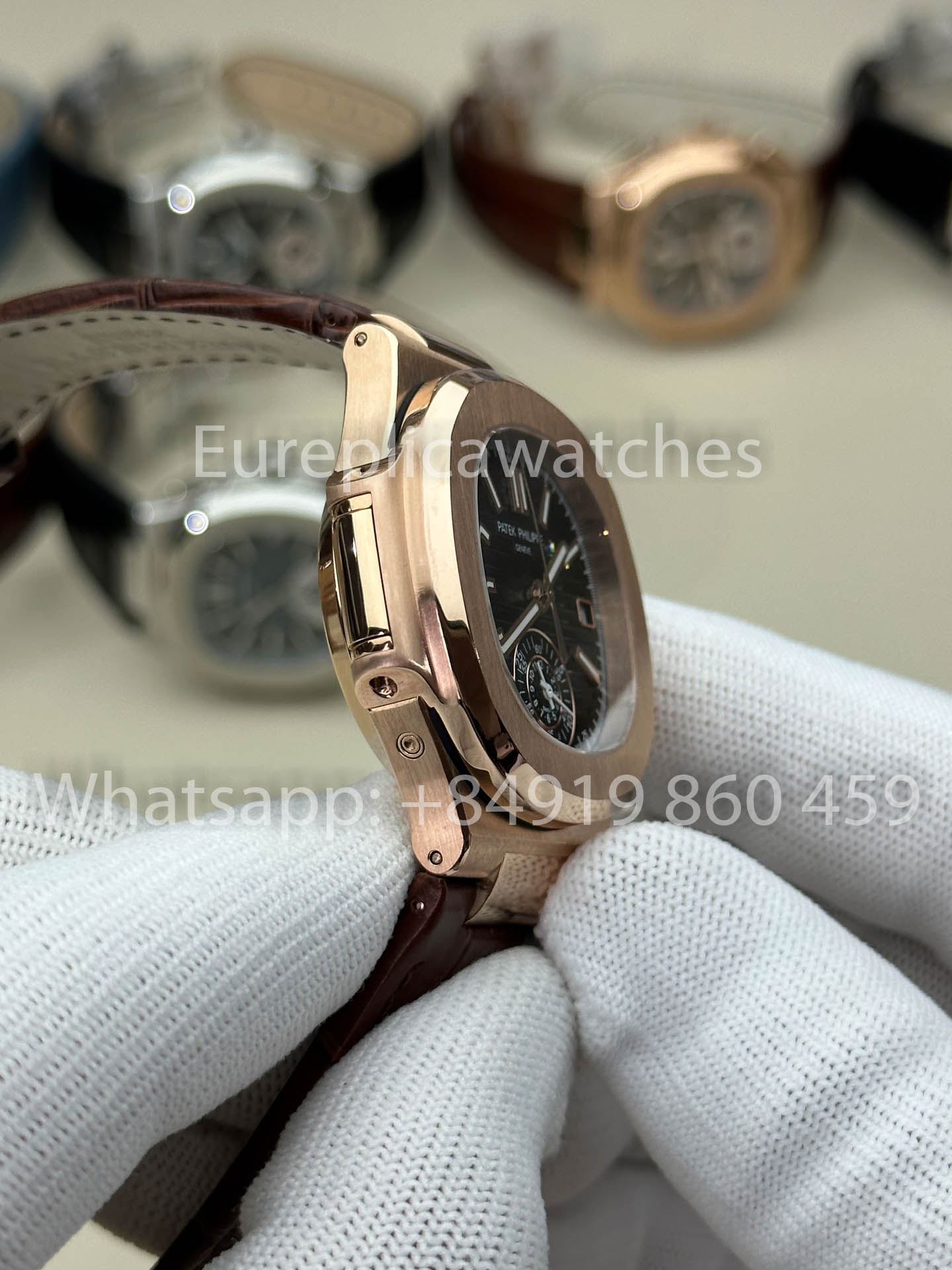 Patek Philippe Nautilus 5980-1A-001 versión mejorada 1:1 3K Fabbrica V3 Upgraded Pelle cinturino