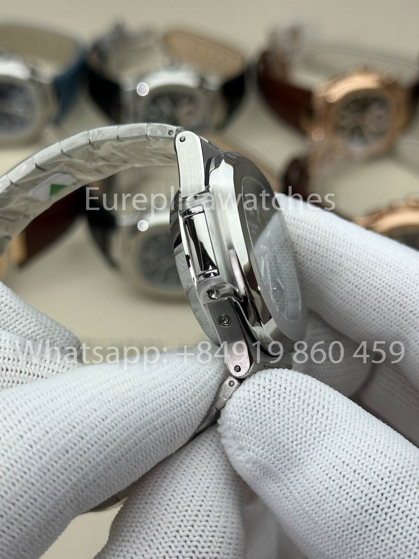 Patek Philippe Nautilus 5980/1G-001 versão melhor 1:1 3K Fabbrica V3 atualizado Edizione quadrante azul