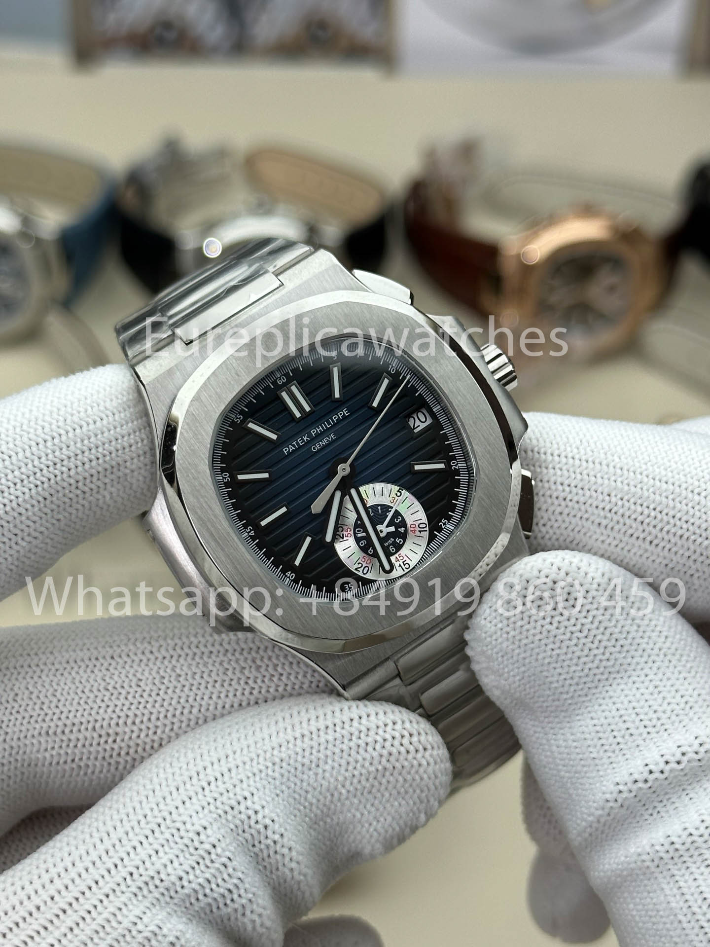 Patek Philippe Nautilus 5980/1A-001 versione migliore 1:1 3K Fabbrica V3 Upgraded Edizione quadrante blu