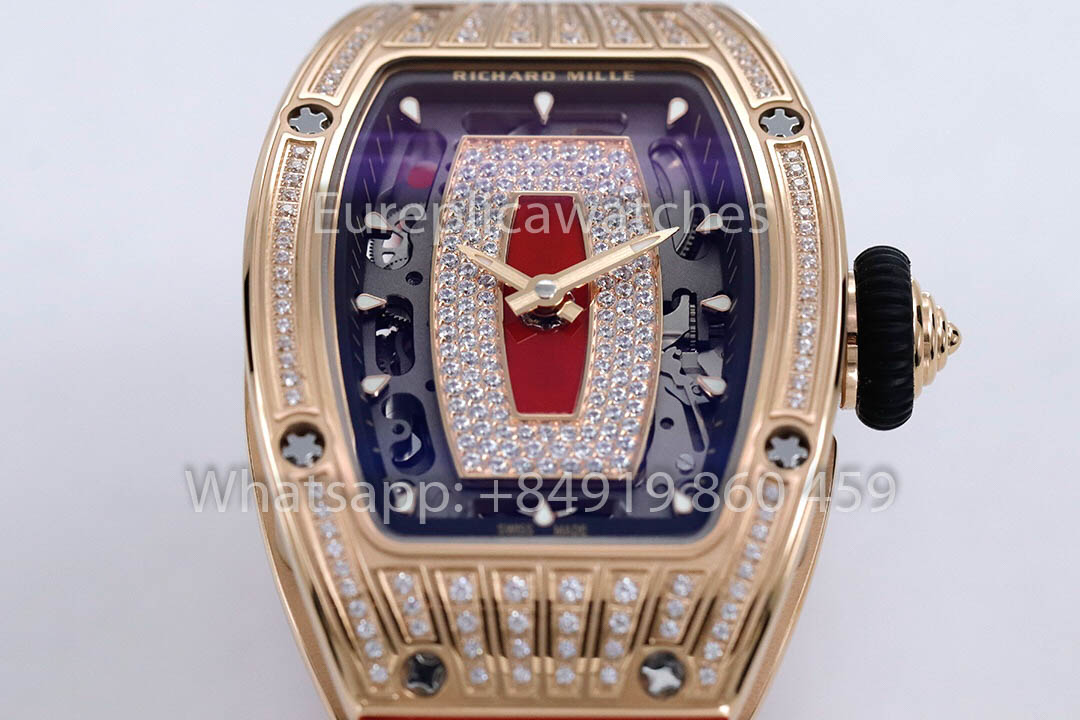 replica Richard Mille RM 07-01 Red cinturino Rose Gold 1:1 Super Clone ZF Fabbrica