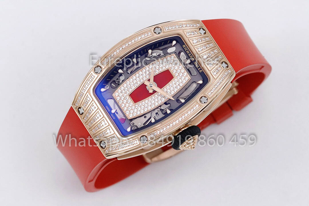 replica Richard Mille RM 07-01 Red cinturino Rose Gold 1:1 Super Clone ZF Fabbrica
