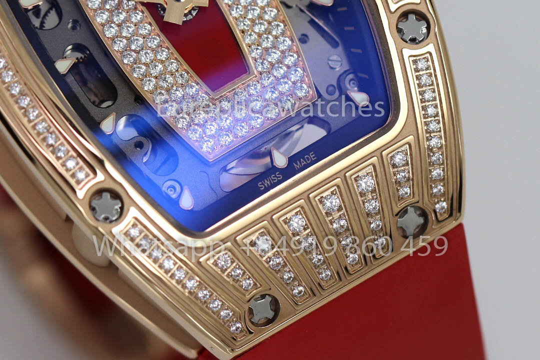 replica Richard Mille RM 07-01 Red cinturino Rose Gold 1:1 Super Clone ZF Fabbrica