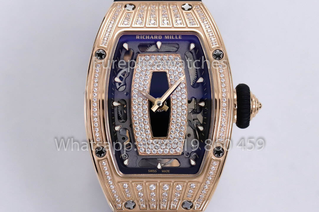 replica Richard Mille RM 07-01 Black cinturino Rose Gold 1:1 Super Clone ZF Fabbrica