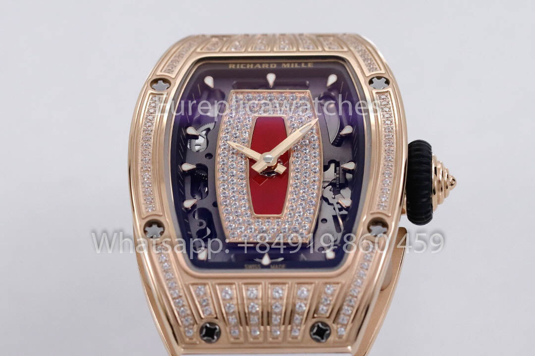 replica Richard Mille RM 07-01 White cinturino Rose Gold 1:1 Super Clone ZF Fabbrica