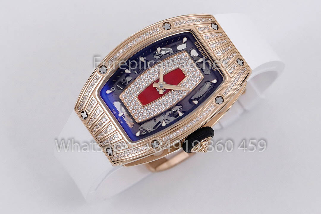 replica Richard Mille RM 07-01 White cinturino Rose Gold 1:1 Super Clone ZF Fabbrica