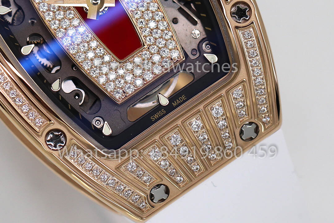 replica Richard Mille RM 07-01 White cinturino Rose Gold 1:1 Super Clone ZF Fabbrica
