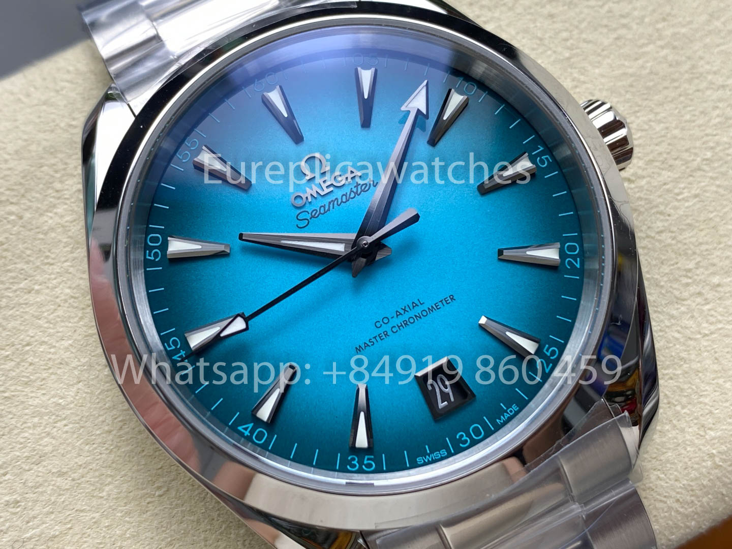 réplica Omega Seamaster Tiffany cuadrante VS Fabbrica 1:1 Super Clone