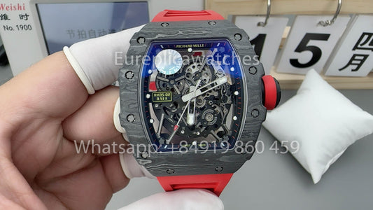 Richard Mille RM35-02 ZF 2025 Version 1:1 Best Clone Red cinturino NTPT carbon Case