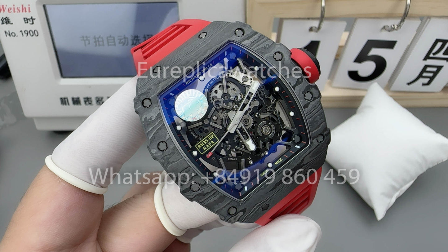 Richard Mille RM35-02 ZF 2025 Version 1:1 Best Clone Red cinturino NTPT carbon Case