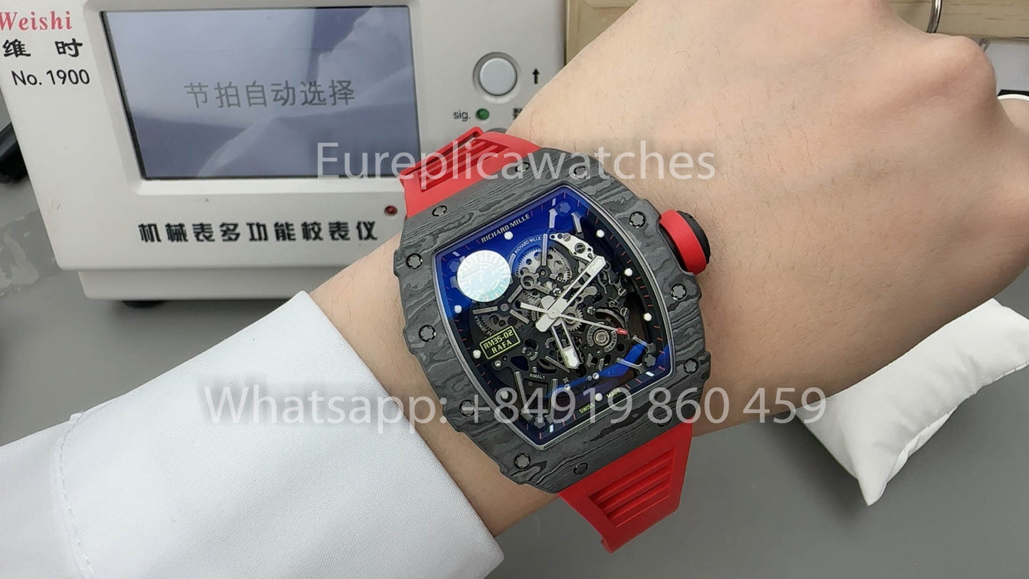 Richard Mille RM35-02 ZF 2025 Version 1:1 Best Clone Red cinturino NTPT carbon Case