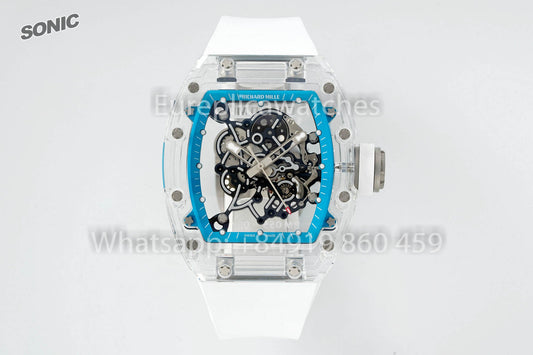 RICHARD MILLE RM055 AET REMOULD Branco Azul cinturino versão melhor 1:1 Sonic Fabbrica