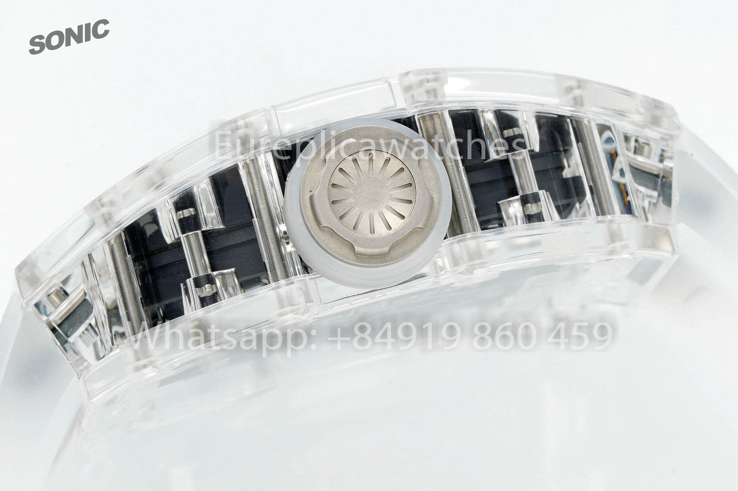 RICHARD MILLE RM055 AET REMOULD Transparent Black cinturino versione migliore 1:1 Sonic Fabbrica