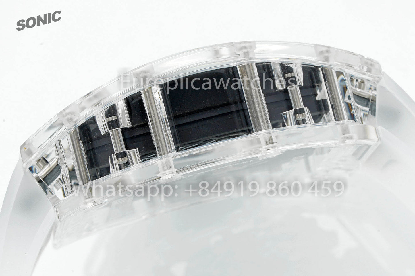 RICHARD MILLE RM055 AET REMOULD Transparent Black cinturino versione migliore 1:1 Sonic Fabbrica