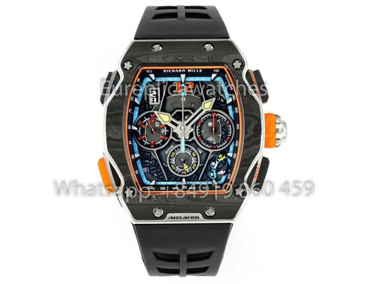 RICHARD MILLE RM 65-01 McLaren W1 RM Fabbrica versione migliore 1:1 Black cinturino