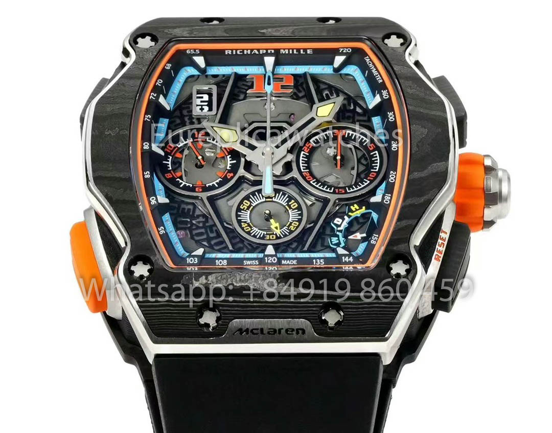 RICHARD MILLE RM 65-01 McLaren W1 RM Fabbrica versione migliore 1:1 Black cinturino