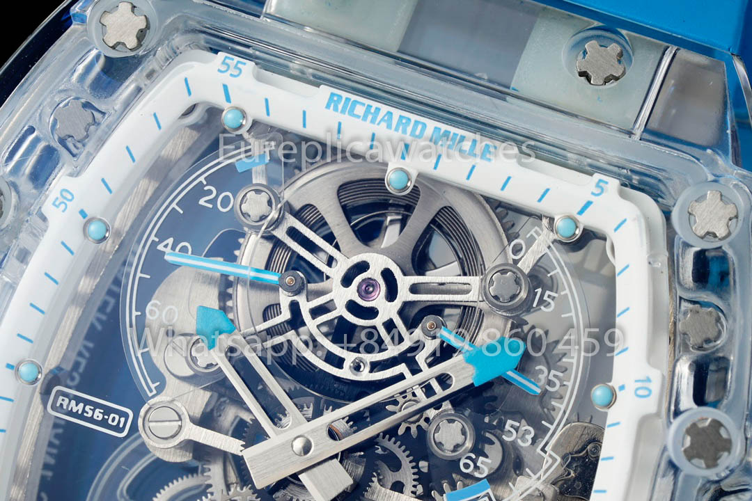 Richard Mille RM 56-01 Tourbillon versione migliore 1:1 Blue cinturino