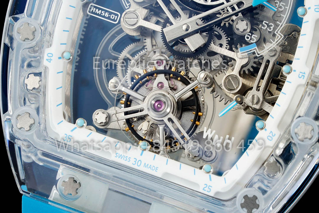 Richard Mille RM 56-01 Tourbillon versione migliore 1:1 Blue cinturino