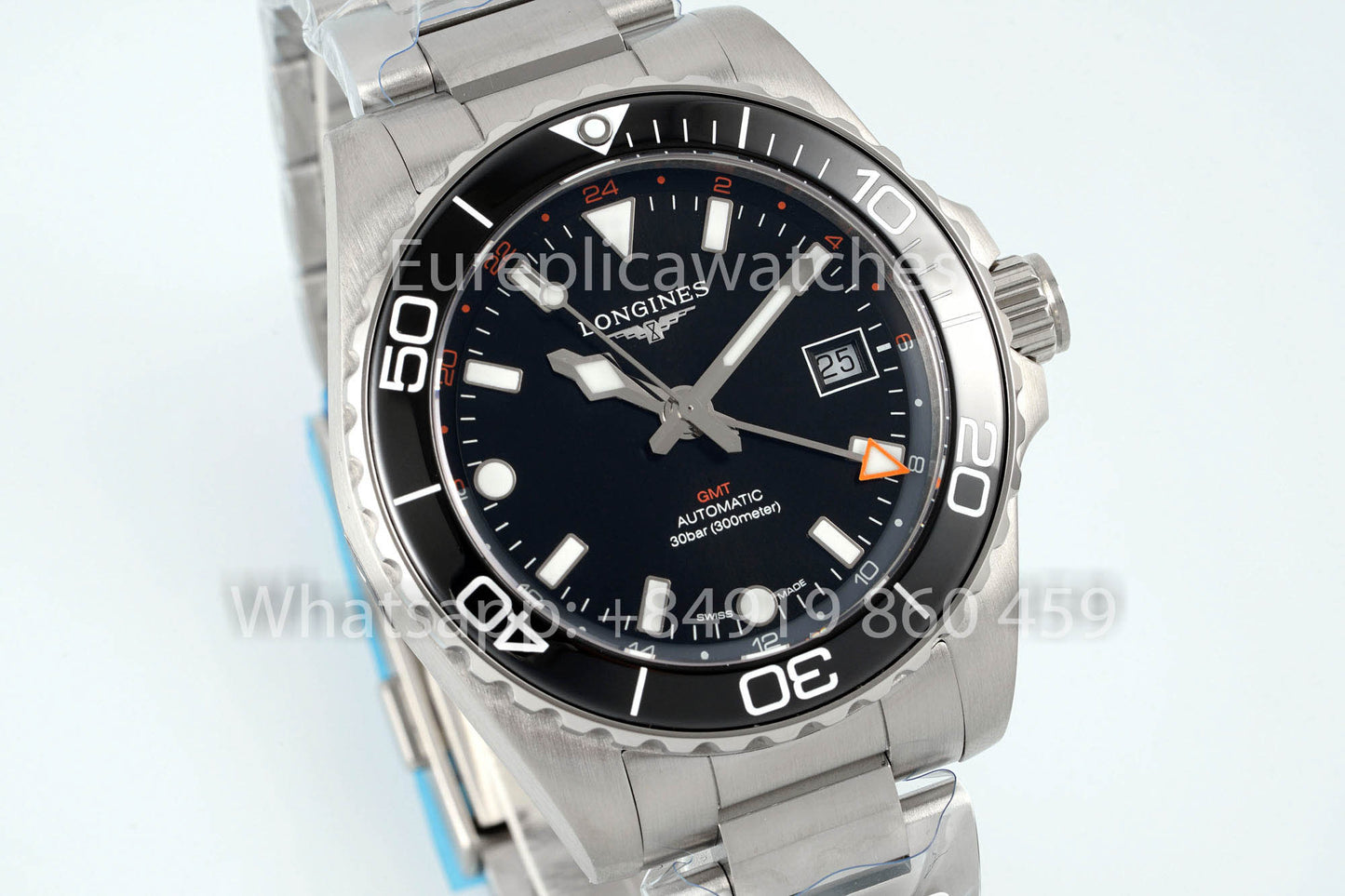 Longines HydroConquest GMT L3.890.4.56.6 Nero-Tone versión mejor 1:1 AF Fabrica