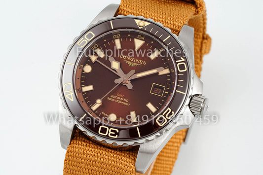 Longines HydroConquest GMT L3.790.4.66.2 Cinturón con velcro amarillo versión mejorada 1:1 AF Fabbrica