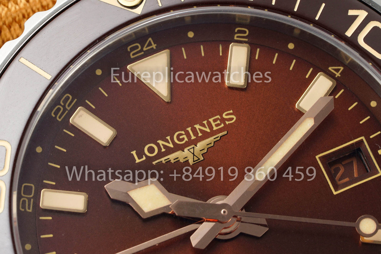 Longines HydroConquest GMT L3.790.4.66.2 Cinturón con velcro amarillo versión mejorada 1:1 AF Fabbrica