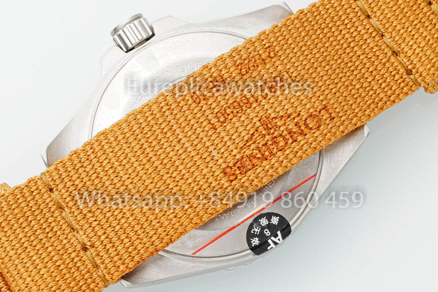 Longines HydroConquest GMT L3.790.4.66.2 Cinturón con velcro amarillo versión mejorada 1:1 AF Fabbrica
