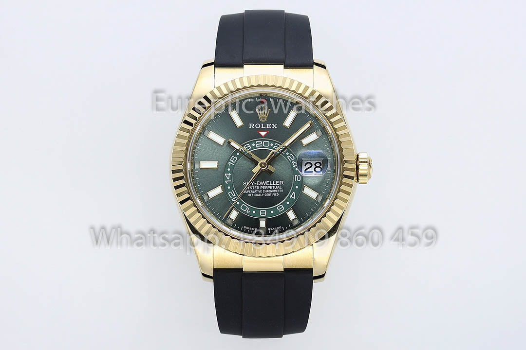 Rolex Oyster Perpetual Sky-Dweller Olive Green Dial versione migliore 1:1 ZF Fabbrica