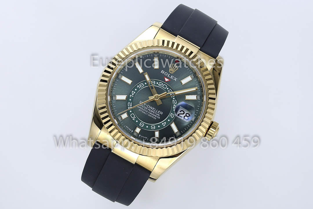 Rolex Oyster Perpetual Sky-Dweller Olive Green Dial versione migliore 1:1 ZF Fabbrica