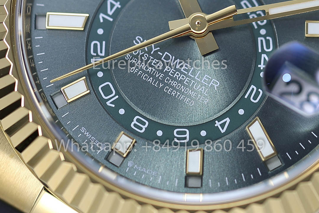 Rolex Oyster Perpetual Sky-Dweller Olive Green Dial versione migliore 1:1 ZF Fabbrica