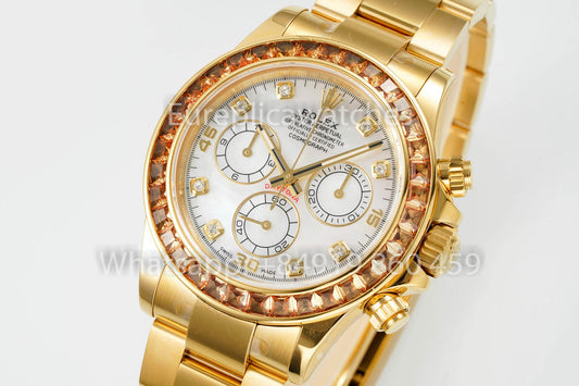 PPM Customized Modified Rolex Daytona White Dial versione migliore 1:1 Yellow Gold