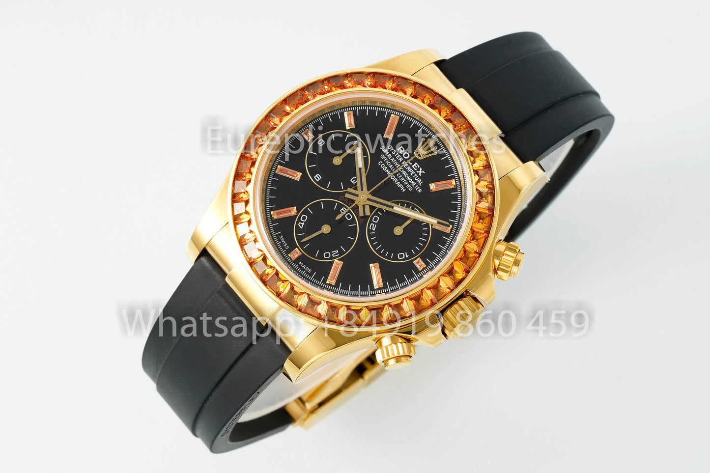 PPM Customized Modified Rolex Daytona Black Dial versione migliore 1:1 Rubber cinturino