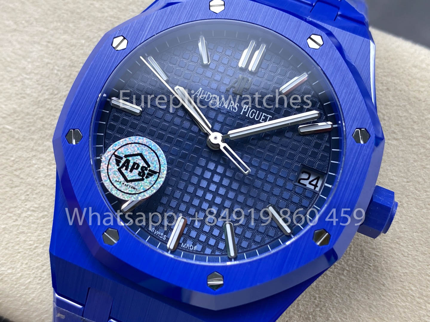 Audemars Piguet Royal Oak 15500ST quadrante blu versione migliore 1:1 Blu ceramica Cassa APS Fabbrica