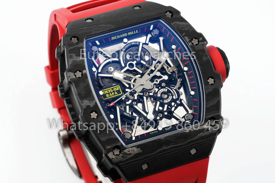 Richard Mille RM035-02 Rafael Nadal versión mejorada 1:1 APS Fabbrica Red cinturino
