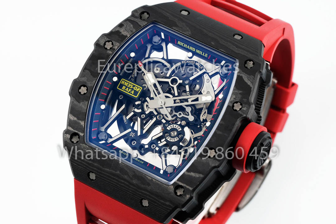 Richard Mille RM035-02 Rafael Nadal versión mejorada 1:1 APS Fabbrica Red cinturino