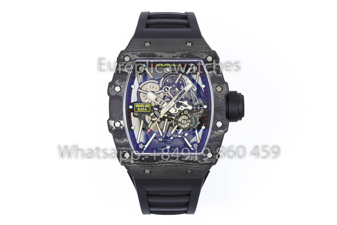 Richard Mille RM35-02 Rafael Nadal Black  Carbon TPT versione migliore 1:1 ZF Fabbrica 2025 Version