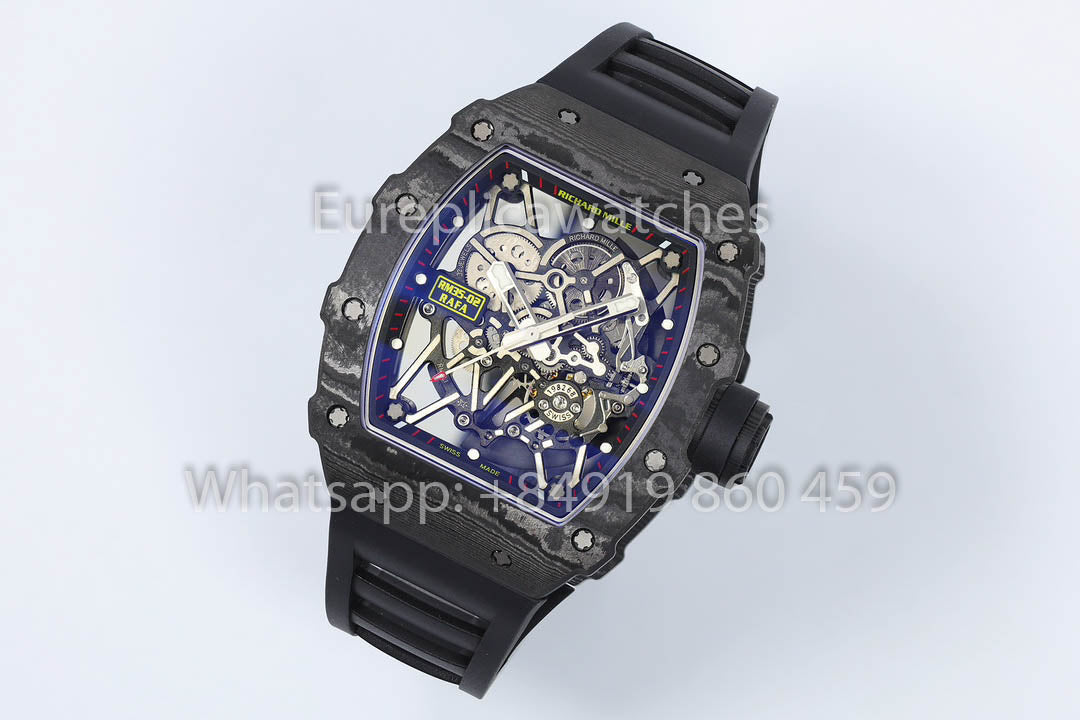 Richard Mille RM35-02 Rafael Nadal Black  Carbon TPT versione migliore 1:1 ZF Fabbrica 2025 Version