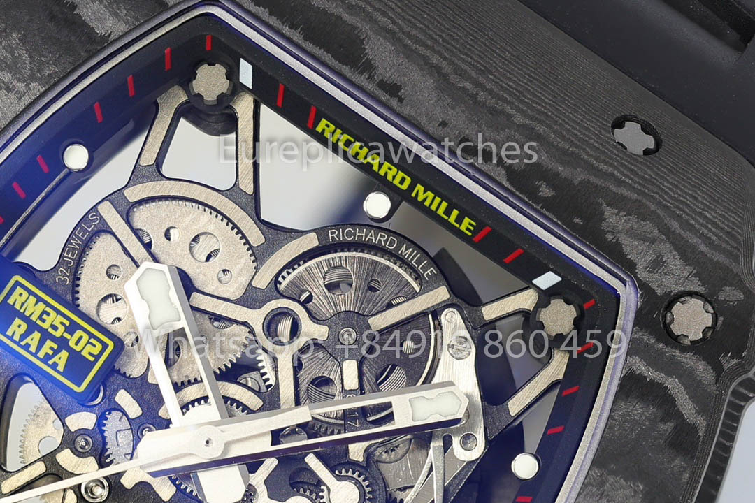 Richard Mille RM35-02 Rafael Nadal Black  Carbon TPT versione migliore 1:1 ZF Fabbrica 2025 Version