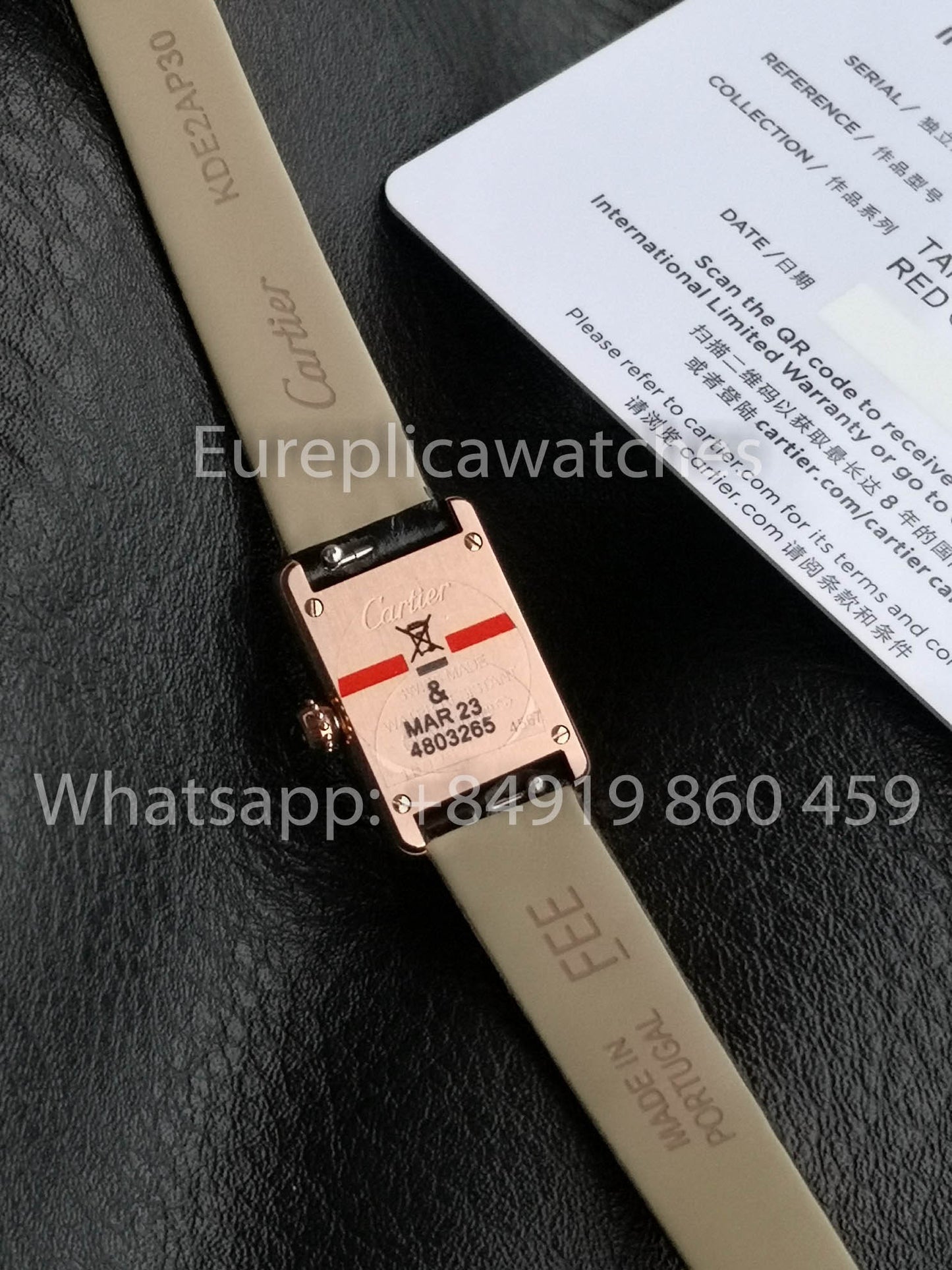 Cartier Tank TANK LOUIS CARTIER Mini  versione migliore 1:1 F1 Fabbrica quadrante bianco Rosa Oro