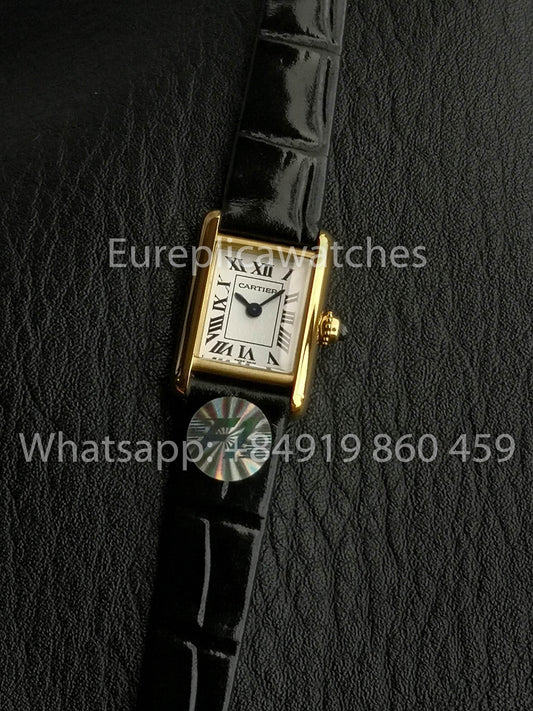 Cartier Tank TANK LOUIS CARTIER Mini  versione migliore 1:1 Bianco and Yellow Oro
