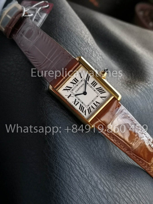Cartier Tank TANK LOUIS CARTIER “Latest Hues” Edizione versione migliore 1:1 F1 Fabbrica Brown cinturino