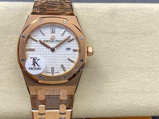 Audemars Piguet Royal Oak Quartz 33mm 67651 RS-F White Dial TK Fabbrica versione migliore 1:1