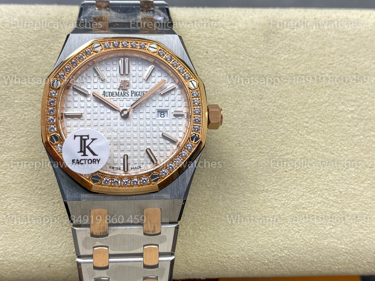 Audemars Piguet Royal Oak Quartz 33mm 67651RS White diamonds TK Fabbrica versione migliore 1:1