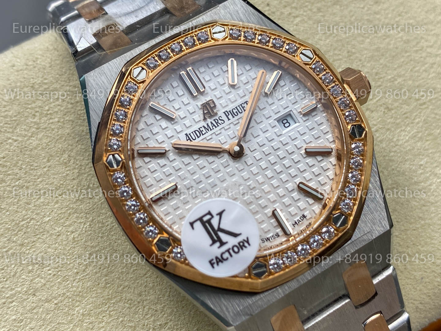Audemars Piguet Royal Oak Quartz 33mm 67651RS White diamonds TK Fabbrica versione migliore 1:1